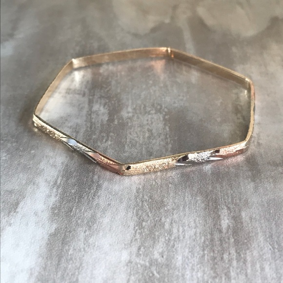 2Set Hexagon TriColor Bangle Cuff - Picture 3 of 6